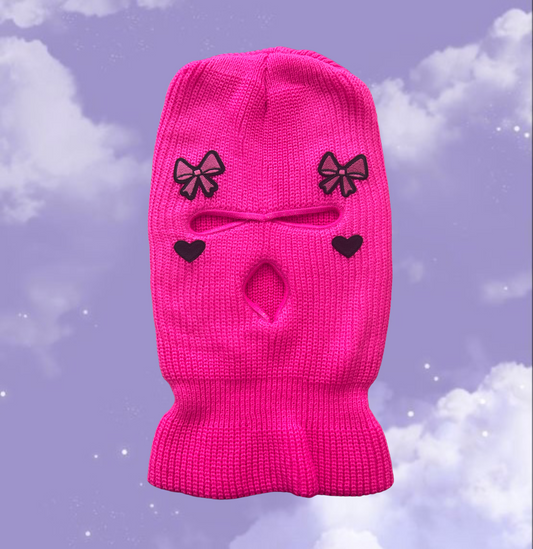 Pink bow mask