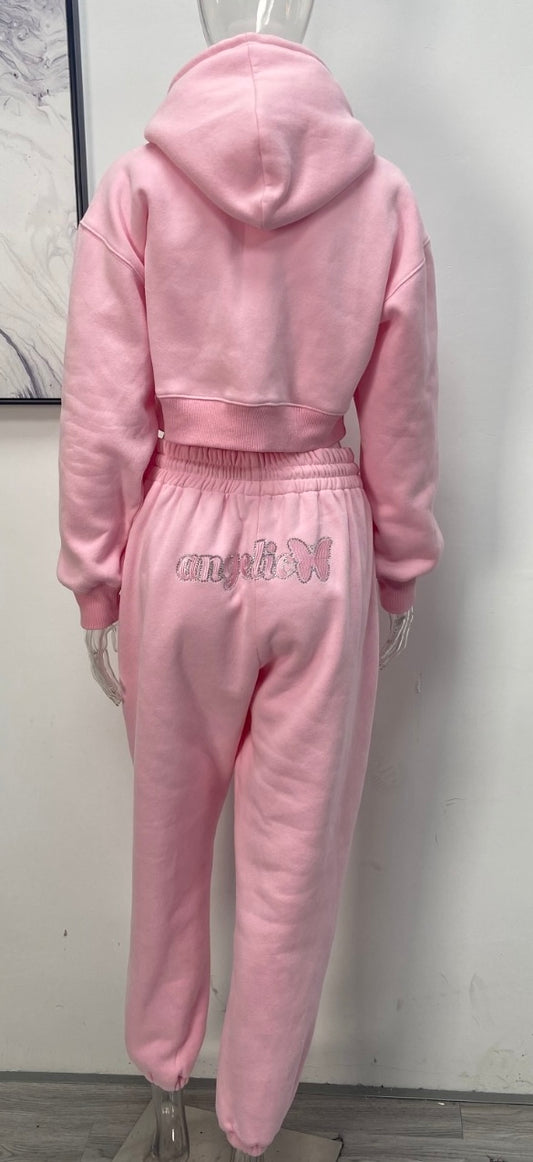 Pink Signature Angelic Butterfly Sweatsuit